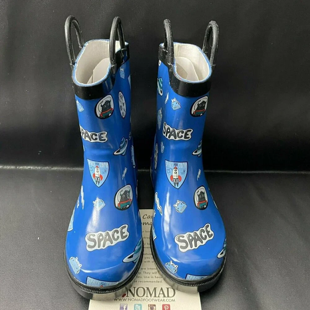 NIB Nomad Space Alien Rain Boots Kids size 12