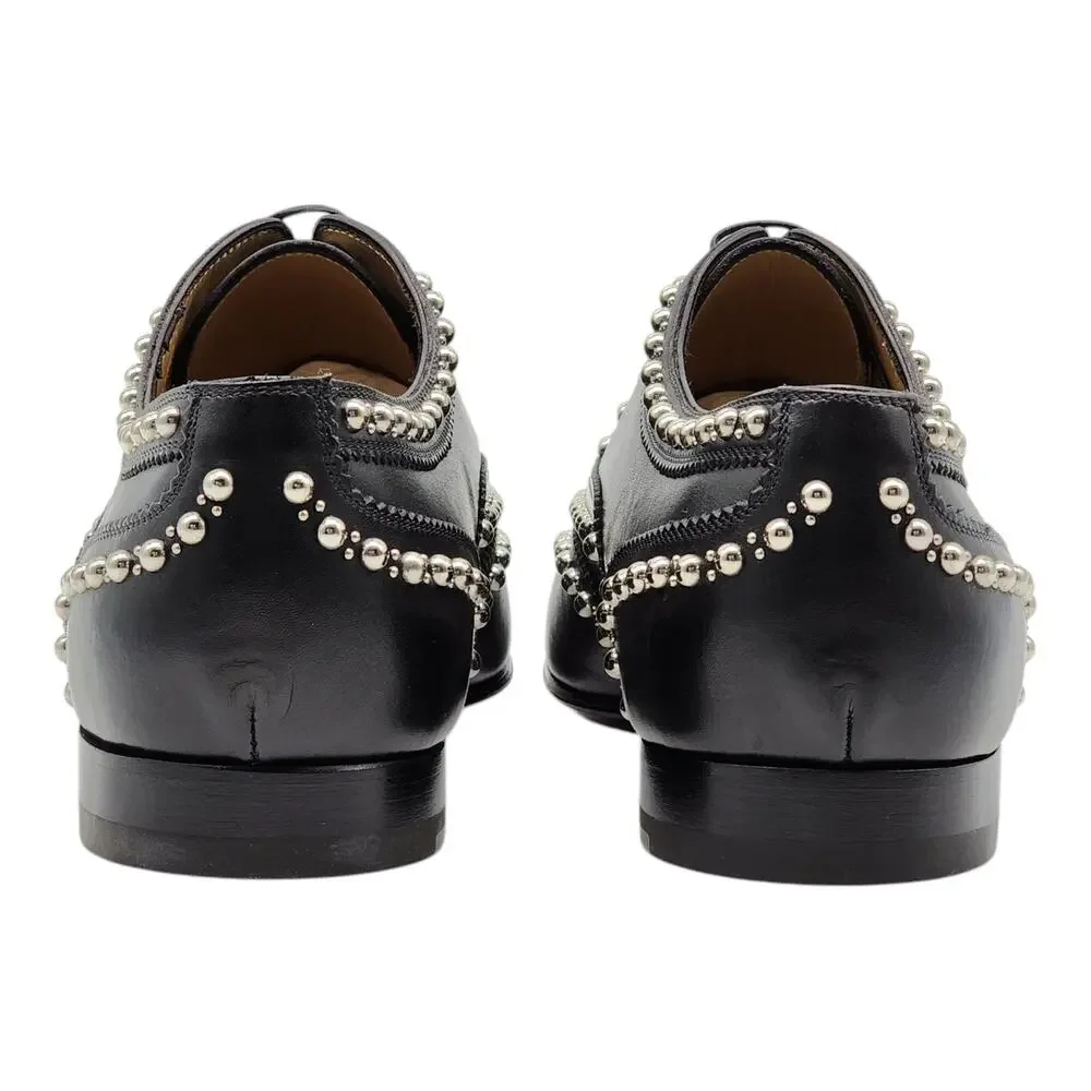Christian Louboutin Charlie Clou Studded OxfordS - Leather - Black 42 9US $1395