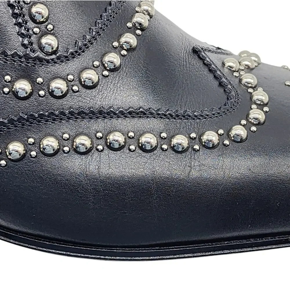 Christian Louboutin Charlie Clou Studded OxfordS - Leather - Black 42 9US $1395