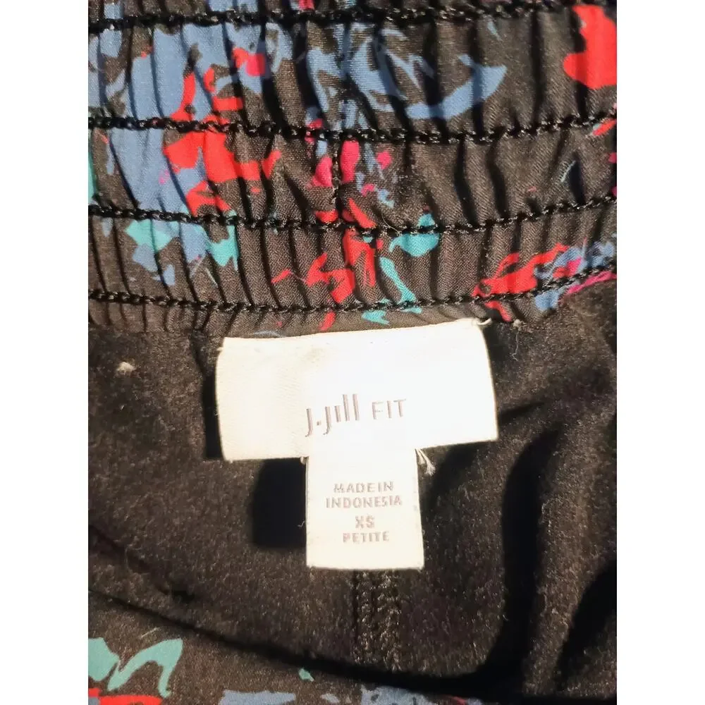 J. Jill Fit Blue Red Abstract Print Skort Tennis Pickleball Hiking Petite Sz XSP