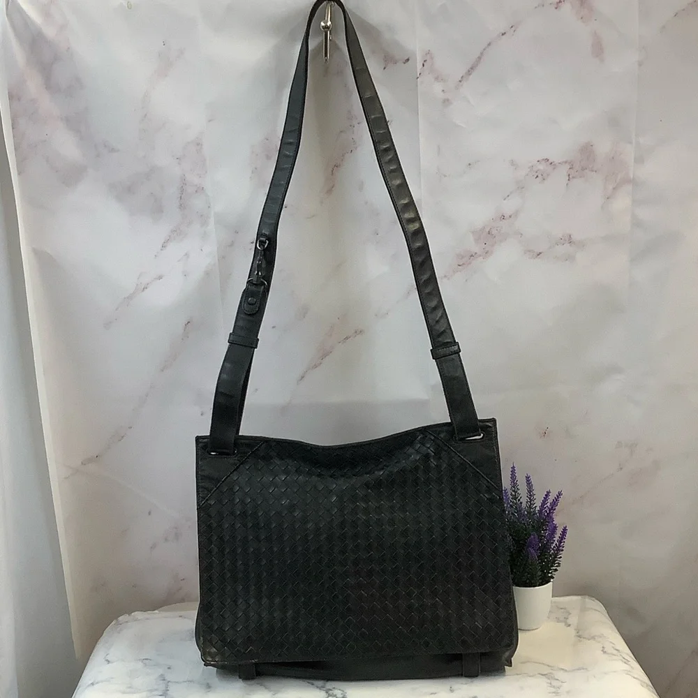 GUC Bottega Veneta Intrecciato Messenger Bag