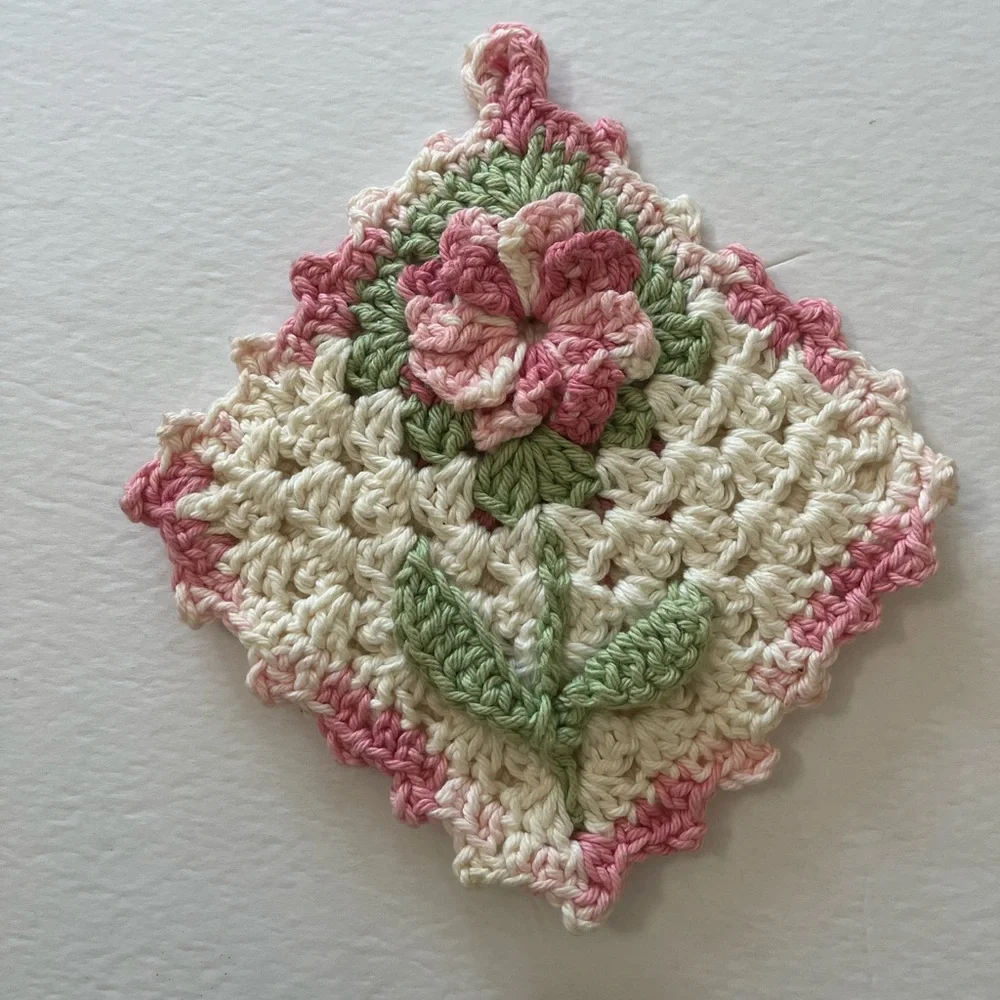 Vintage Embroidered Floral Towels Lot