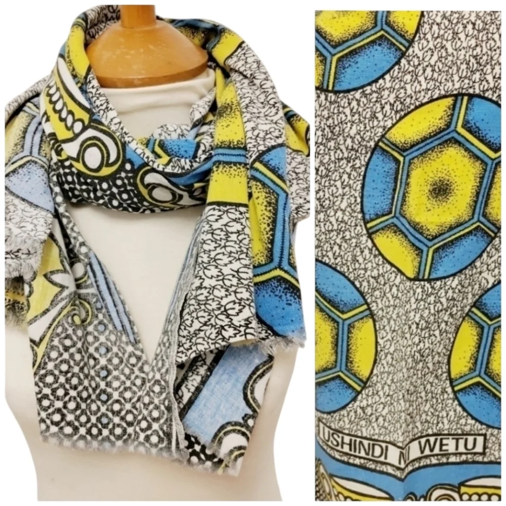 AFRICAN MASAI Kenya Katenge Cotton Soccer Fabric Wrap Scarf Towel