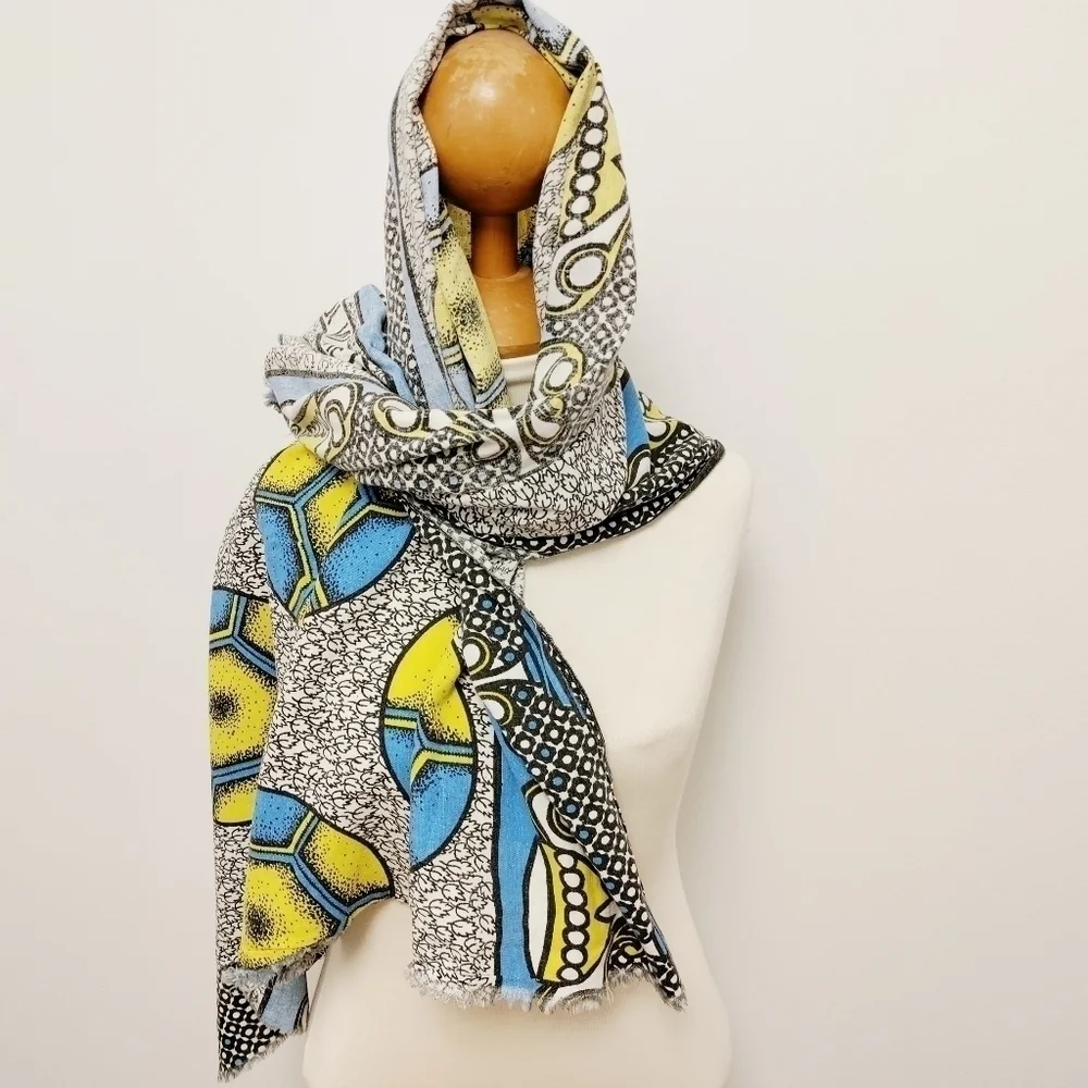 AFRICAN MASAI Kenya Katenge Cotton Soccer Fabric Wrap Scarf Towel