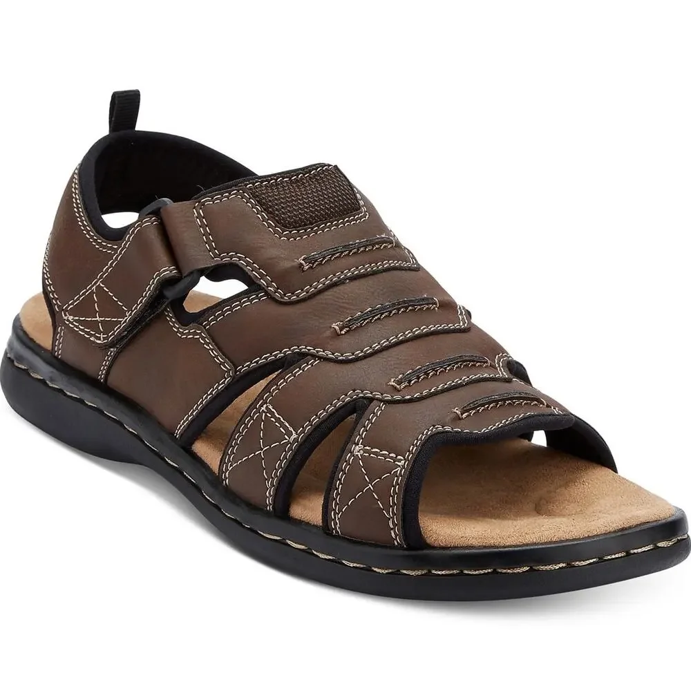Dockers Men Slingback Fisherman Sport Sandals Shorewood Size US 9M Briar Brown