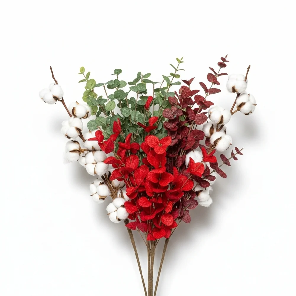 Huge Bundle Of Brand New Beautiful Mixed Faux Roses, Eucalyptus Etc Over 50 Pcs!