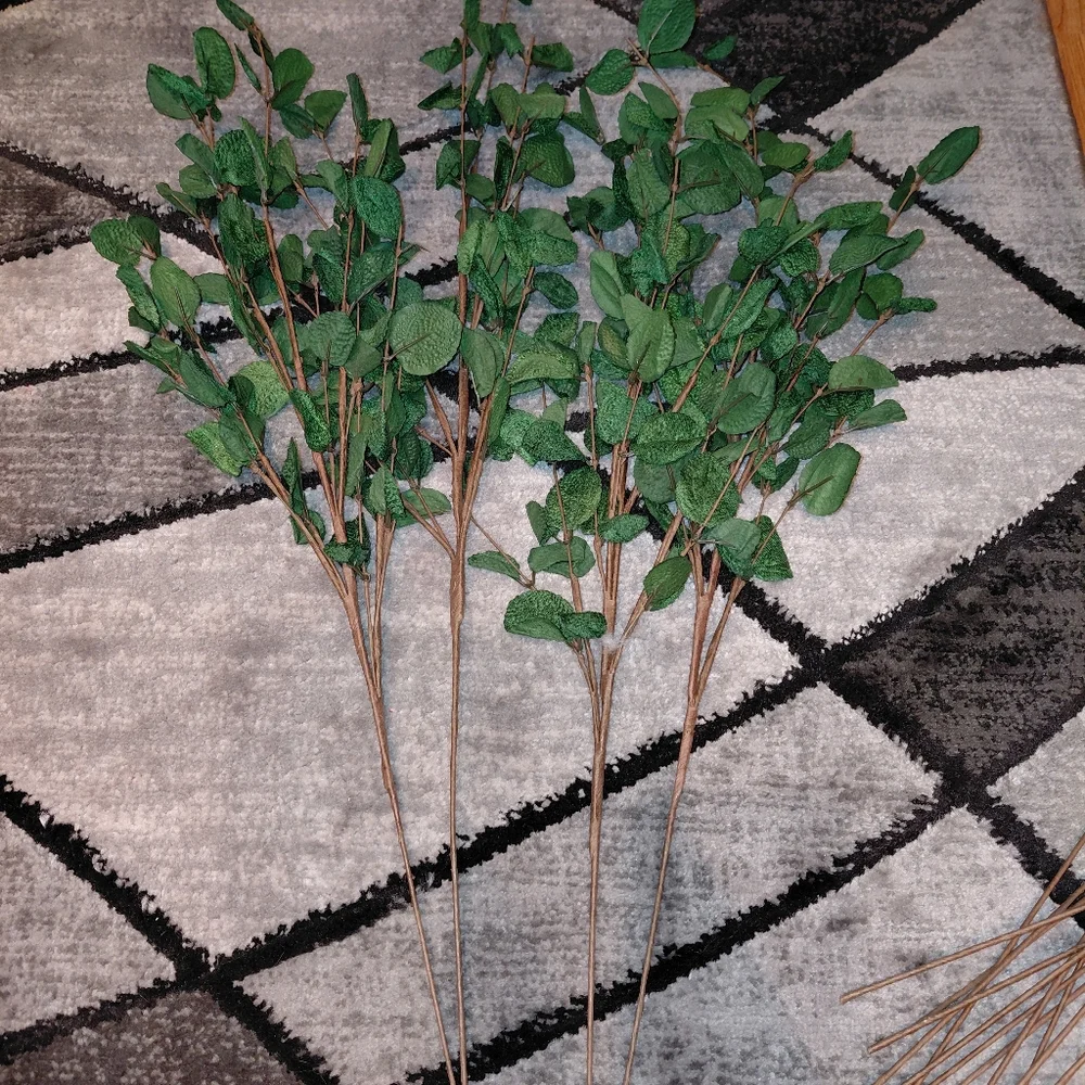 Huge Bundle Of Brand New Beautiful Mixed Faux Roses, Eucalyptus Etc Over 50 Pcs!