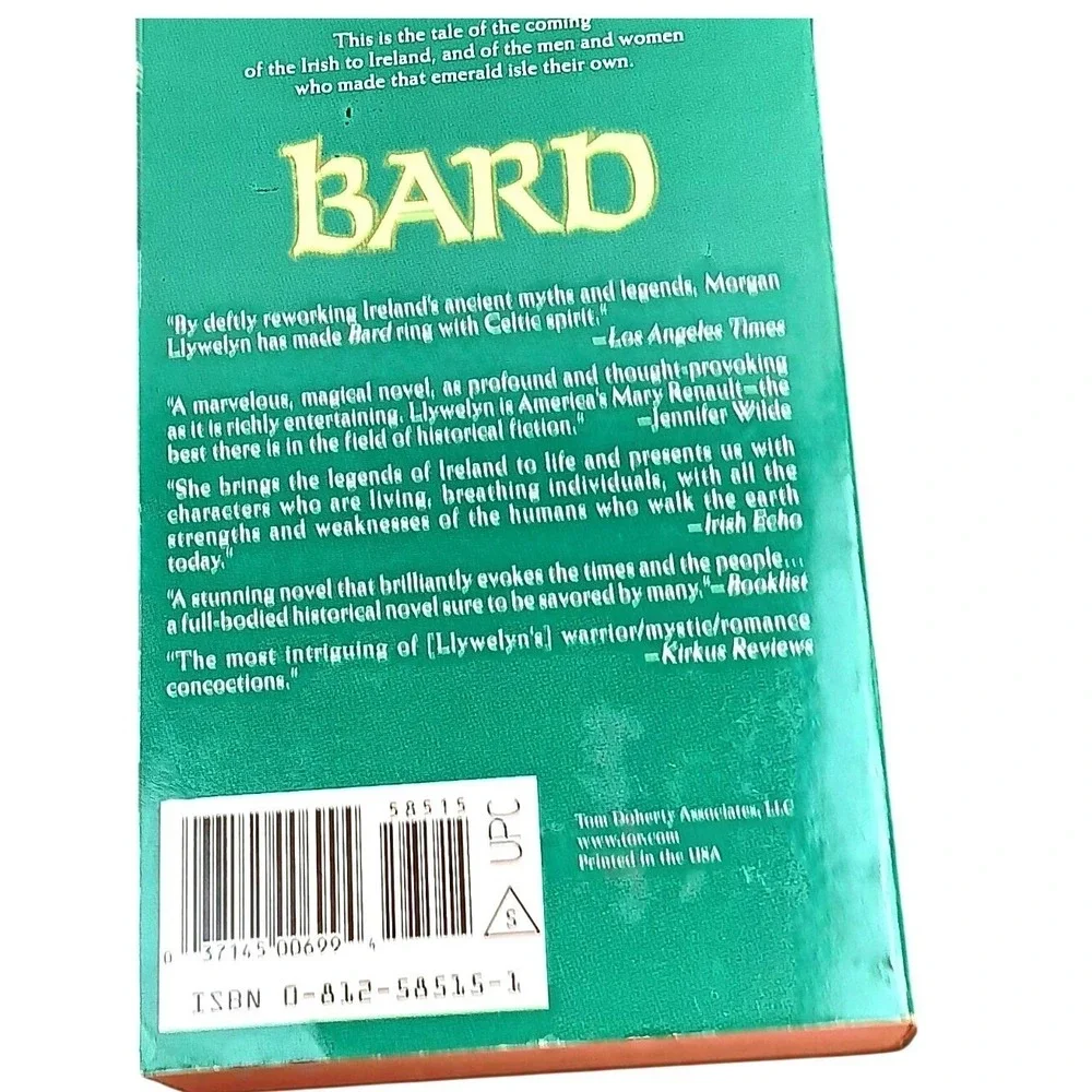 Bard The Odyssey of the Irish Morgan Llywelyn 1987 Tor Paperback 0-812-58515-1