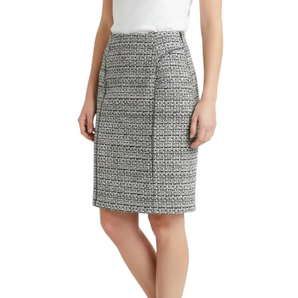 Nina Ricci Tweed Pattern Knee Length Skirt, FR38/US6/S