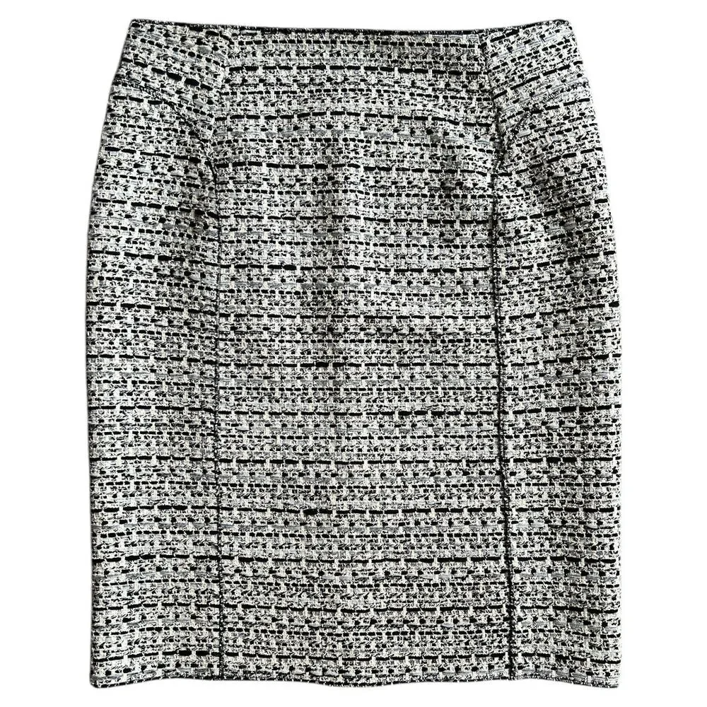 Nina Ricci Tweed Pattern Knee Length Skirt, FR38/US6/S