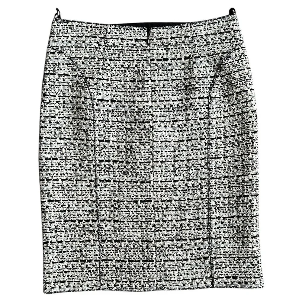 Nina Ricci Tweed Pattern Knee Length Skirt, FR38/US6/S