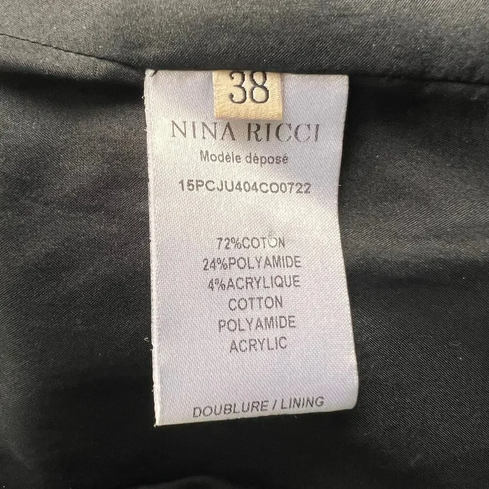 Nina Ricci Tweed Pattern Knee Length Skirt, FR38/US6/S