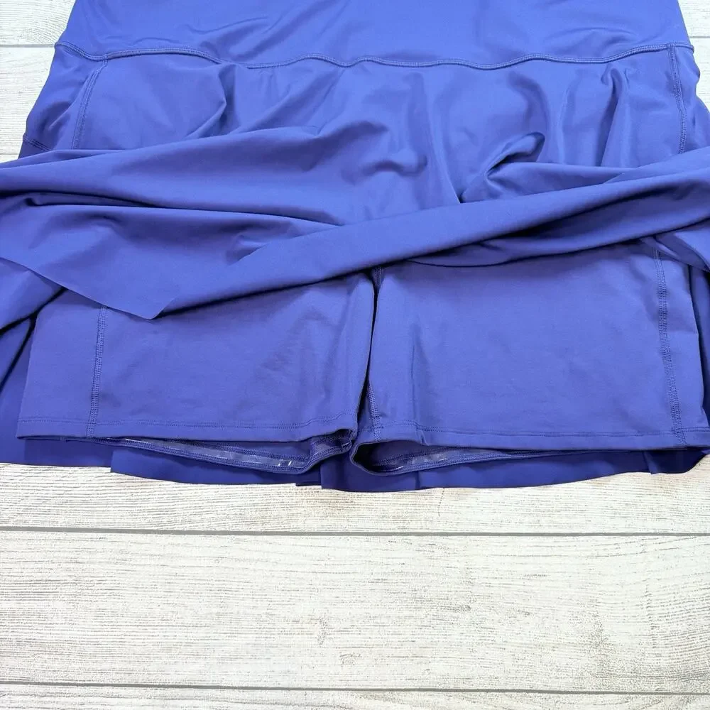 Athleta Ace Tennis Skort Navy Blue Sporty Stretch Pockets Size 3X