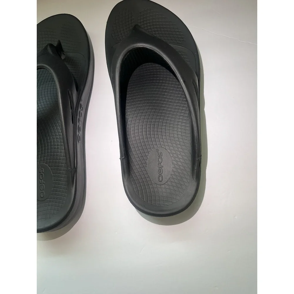OOFOS Slide Impact Absorption Recovery Sandals, Size M11/W13 - Black EU44