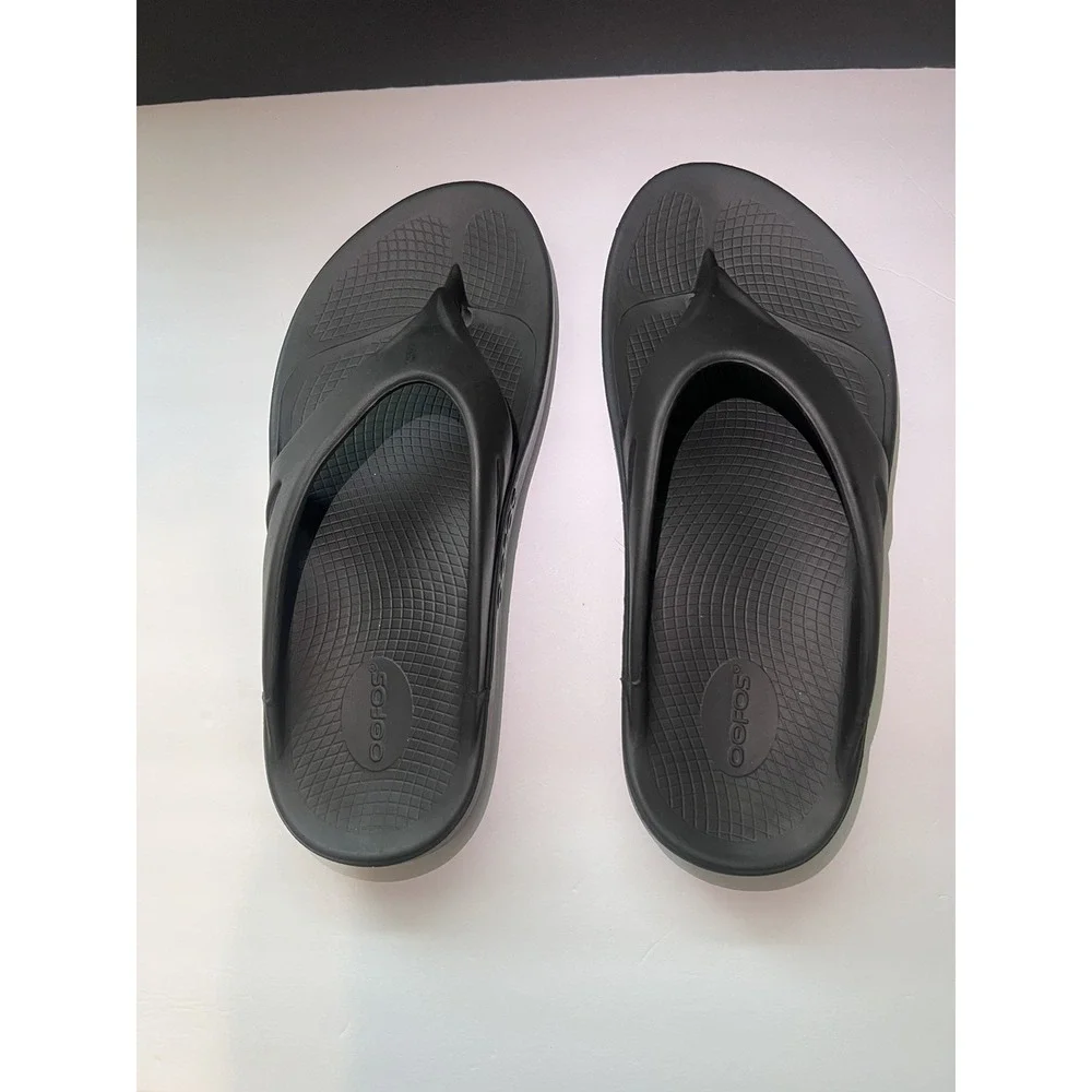 OOFOS Slide Impact Absorption Recovery Sandals, Size M11/W13 - Black EU44