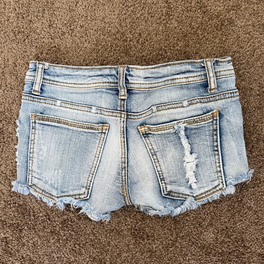 Distressed Denim Shorts