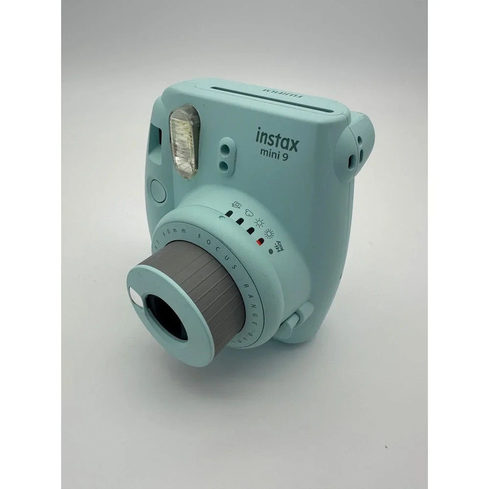 Fujifilm Instax Mini 9 Instant Camera Ice Blue with Clear Glitter Case