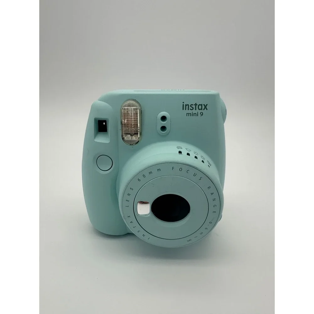 Fujifilm Instax Mini 9 Instant Camera Ice Blue with Clear Glitter Case