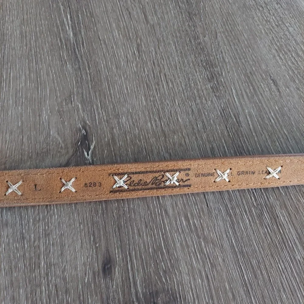 Vintage Eddie Bauer Patchwork Leather Belt Large
