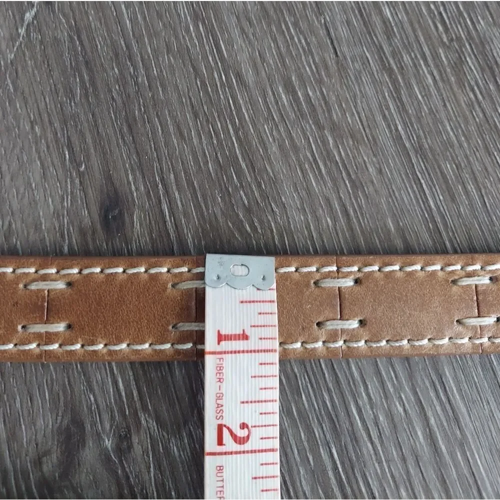 Vintage Eddie Bauer Patchwork Leather Belt Large