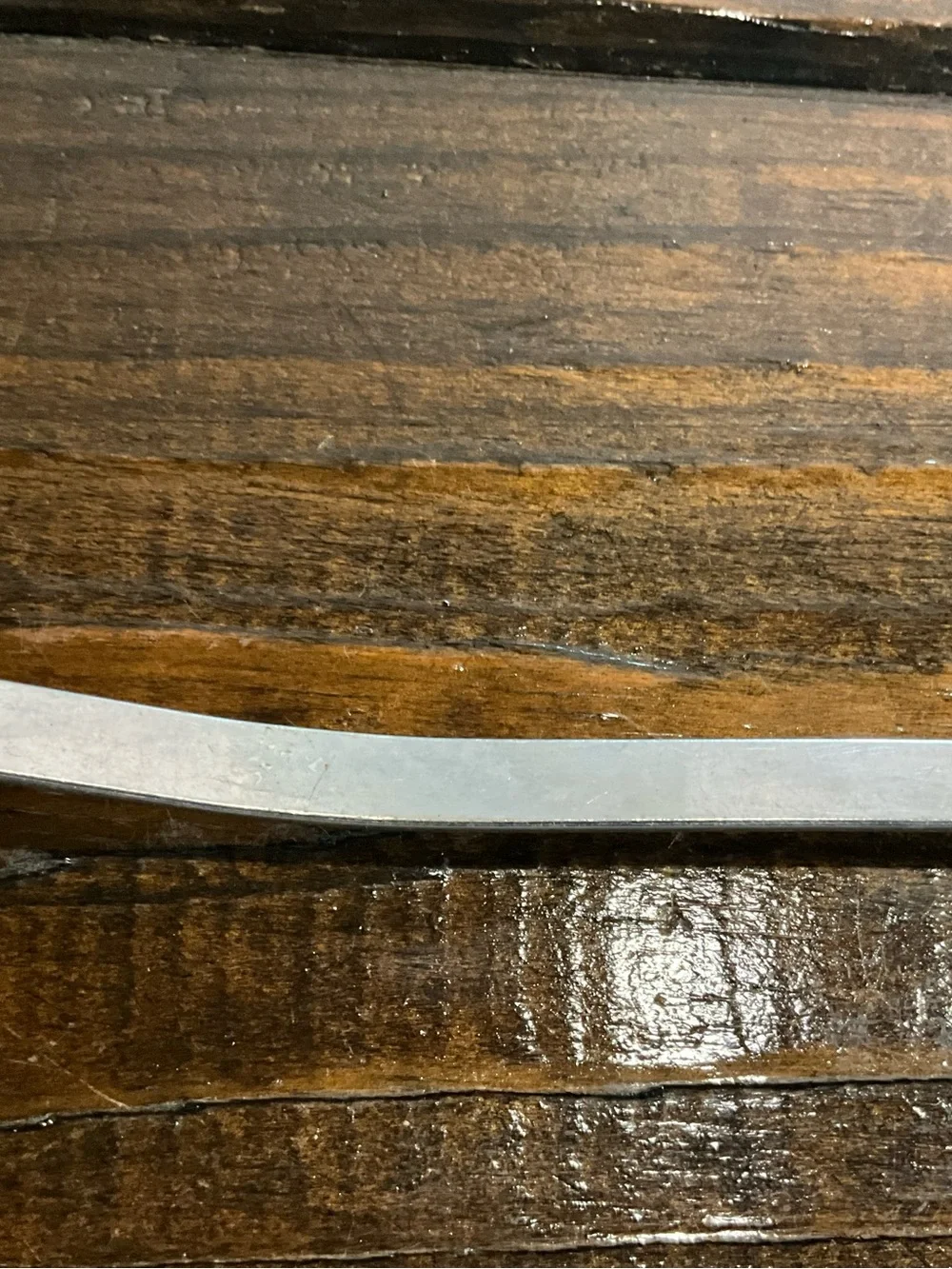 Vintage Stanhome Stainless Steel Bakelight Handle Angled Slotted Spoon MCM
