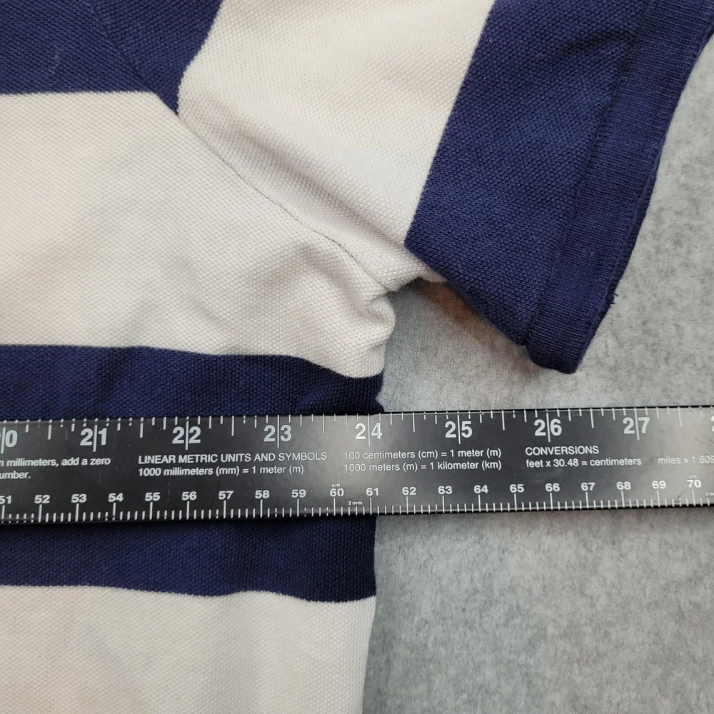Polo Ralph Lauren Polo Shirt Mens XXL Blue White Striped Big Pony Crest Classic
