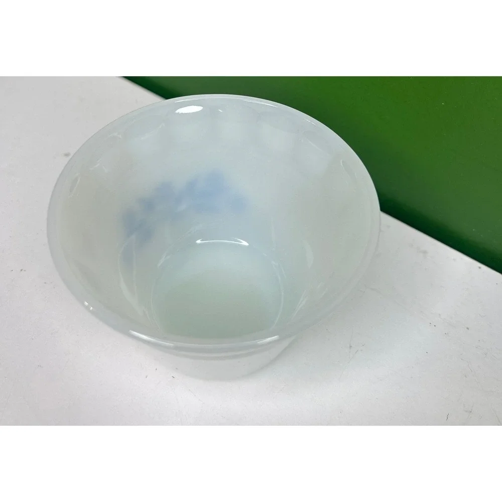 Vintage Pyrex Blue Onion Milk Glass Custard Cup Ramekin White 6oz 462 Bowl USA
