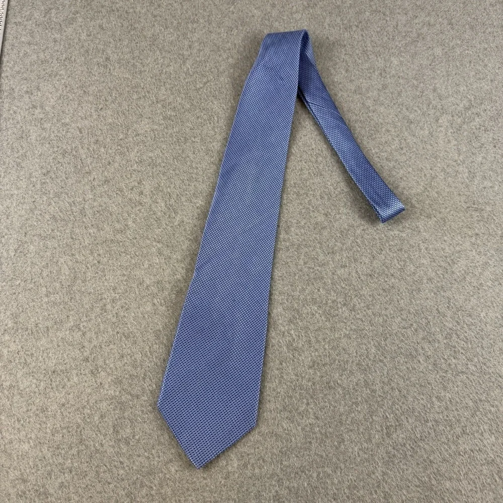 Calvin Klein Men's Light Blue Textured Silk Necktie 60x3.75