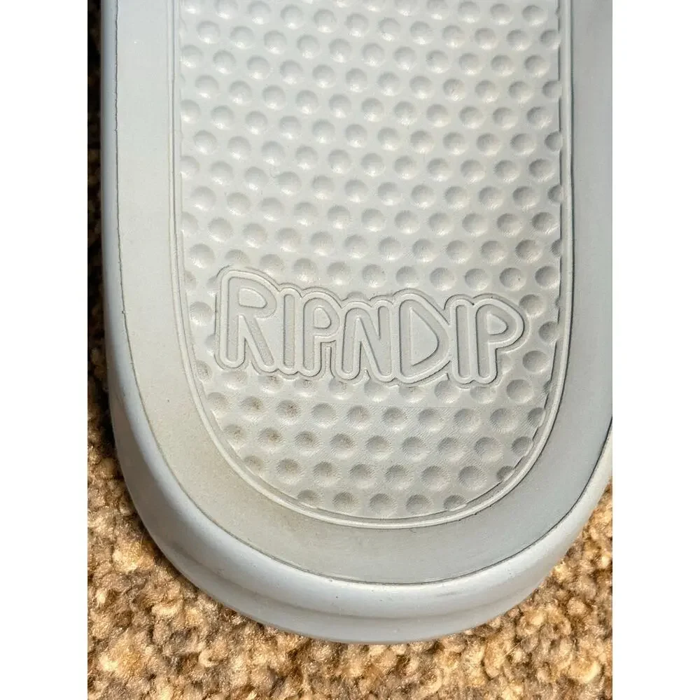 RIPNDIP Lord Nermal Light Blue Slide Sandals Men’s Size 10 Cat Flip Off
