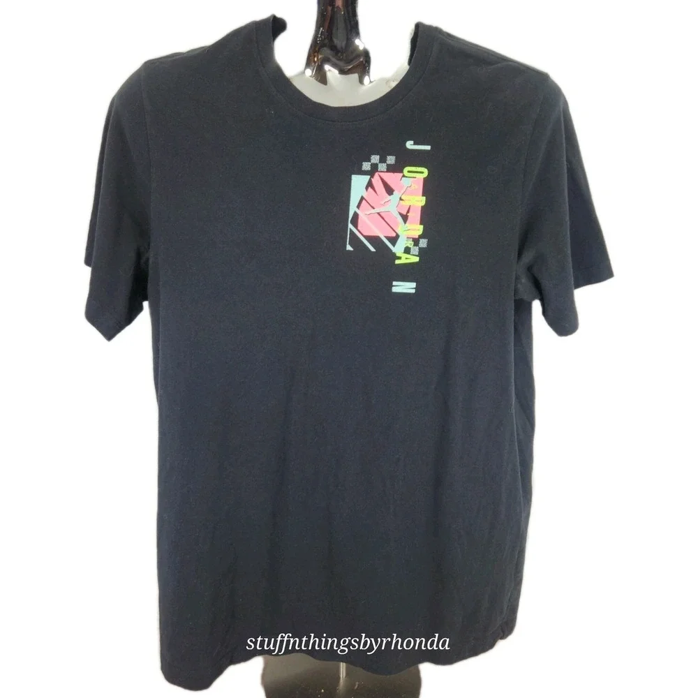 Jordan T Shirt Mens Large Black‎ Nike Jumpman Standard Fit Tee