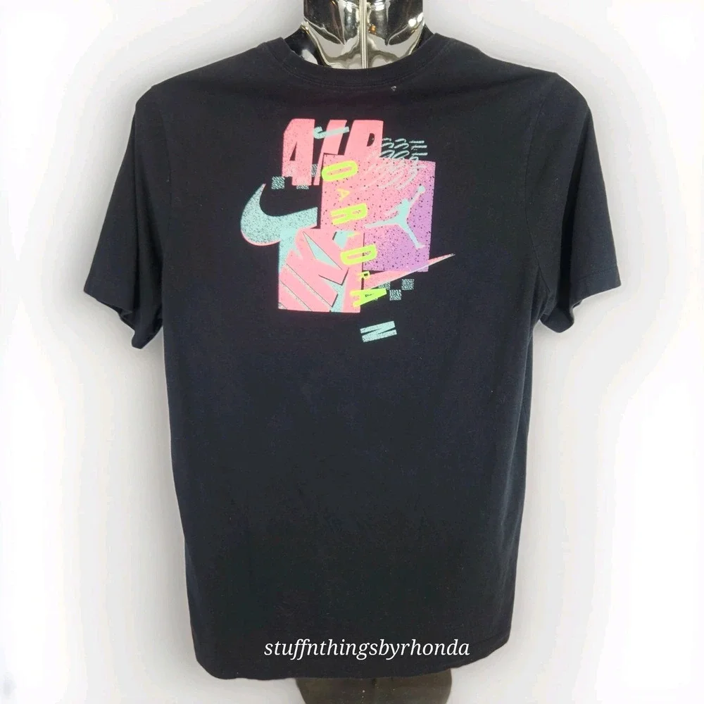 Jordan T Shirt Mens Large Black‎ Nike Jumpman Standard Fit Tee