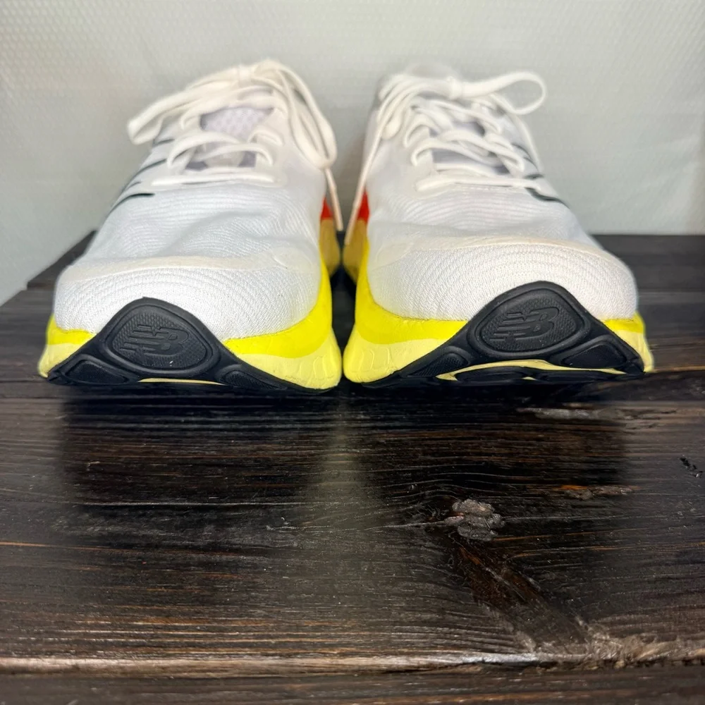 New Balance White and Yellow Athletic Shoes