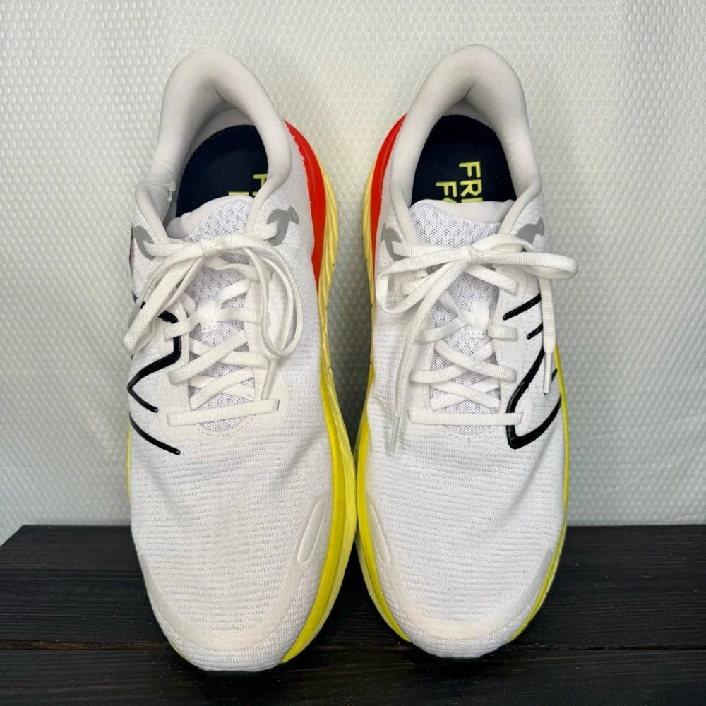 New Balance White and Yellow Athletic Shoes