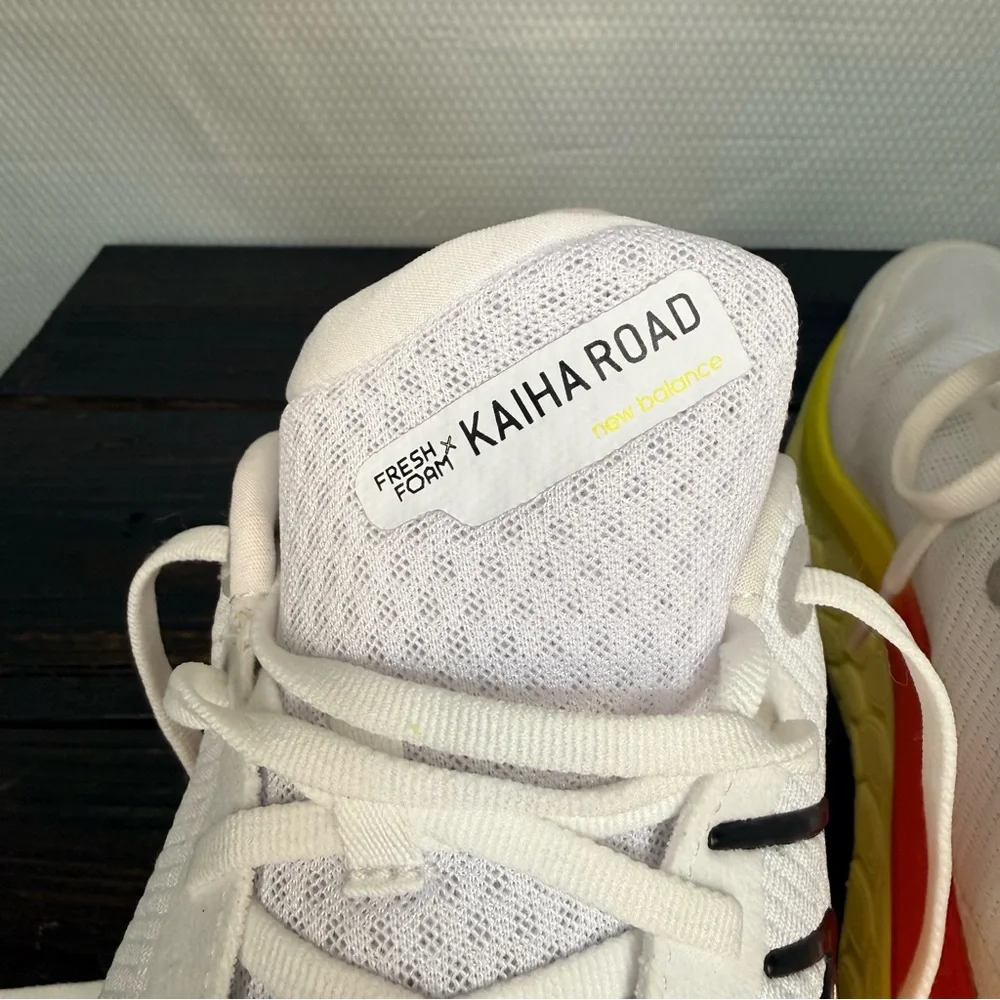 New Balance White and Yellow Athletic Shoes