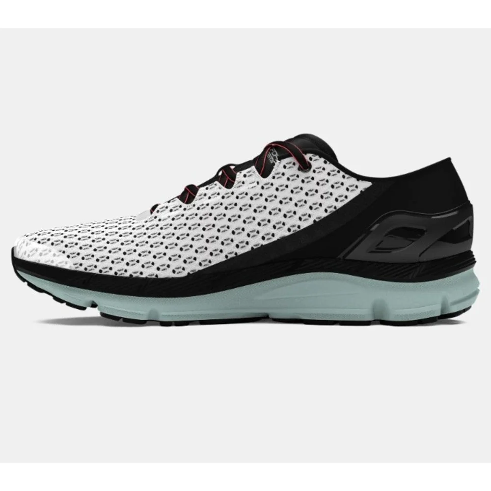 Under‎ Armour® (Men's 11 M) SpeedForm™ Gemini Running Shoes in White Enamel/Blue