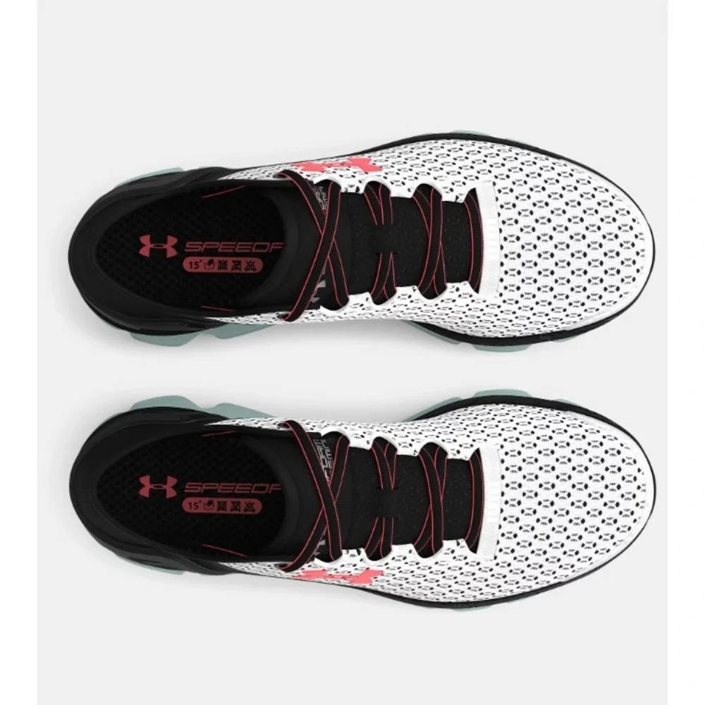 Under‎ Armour® (Men's 11 M) SpeedForm™ Gemini Running Shoes in White Enamel/Blue