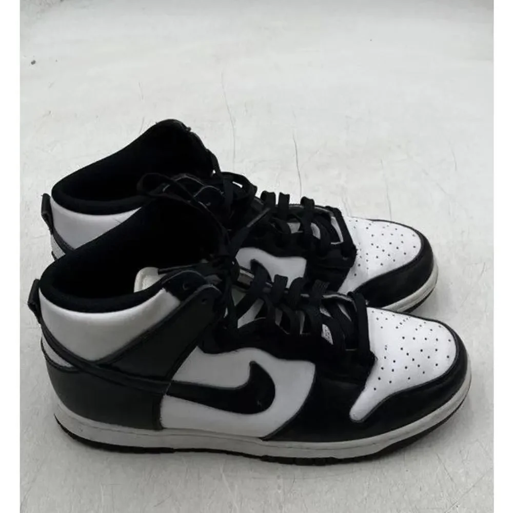 Nike Dunk High Panda Mens Black White Leather High Top Sneakers Size 8.5