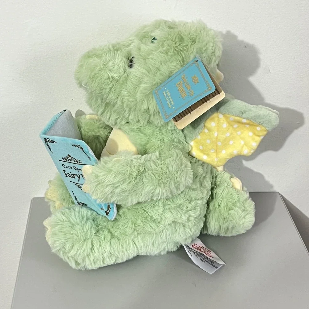 Cuddle Barn Dustin the Storytelling‎ Dragon  Green Animated Plush Toy NEW