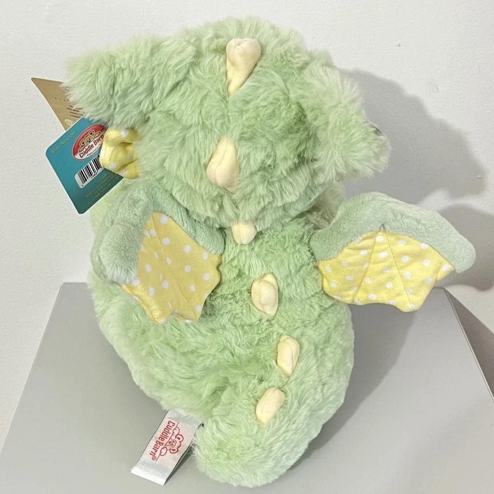 Cuddle Barn Dustin the Storytelling‎ Dragon  Green Animated Plush Toy NEW