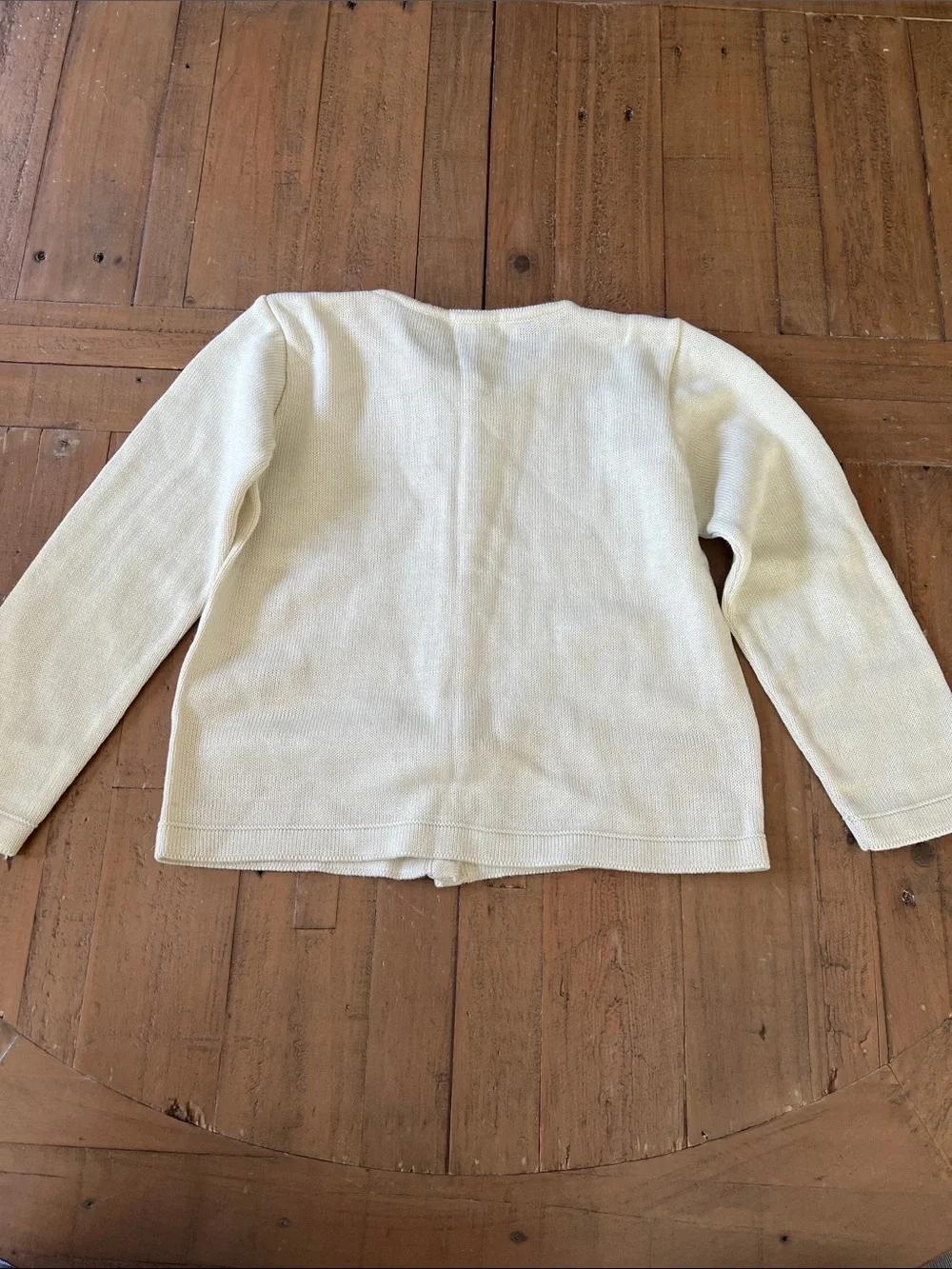 Dondolo cotton ivory knit button front cardigan sweater 5 years nwt