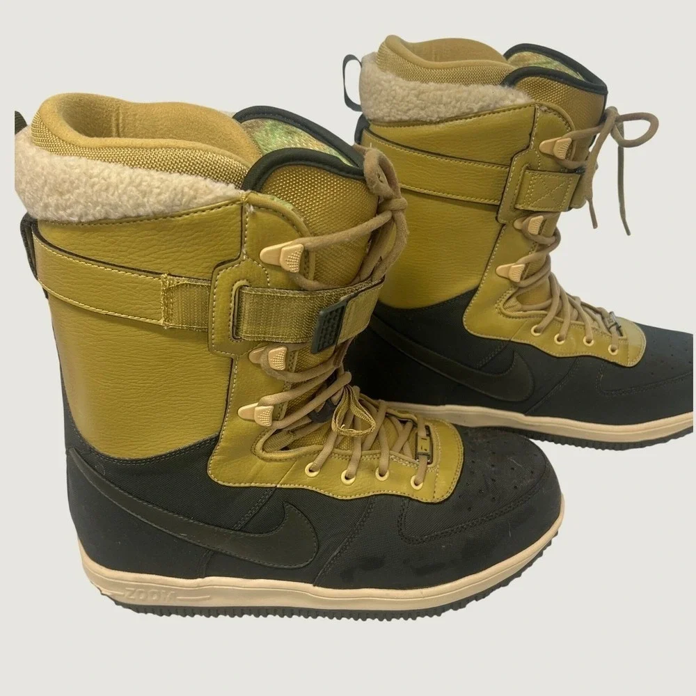 Nike Snowboard Boots Mens 12 Olive Zoom Force 1 334841-700 Winter Sport Gorpcore