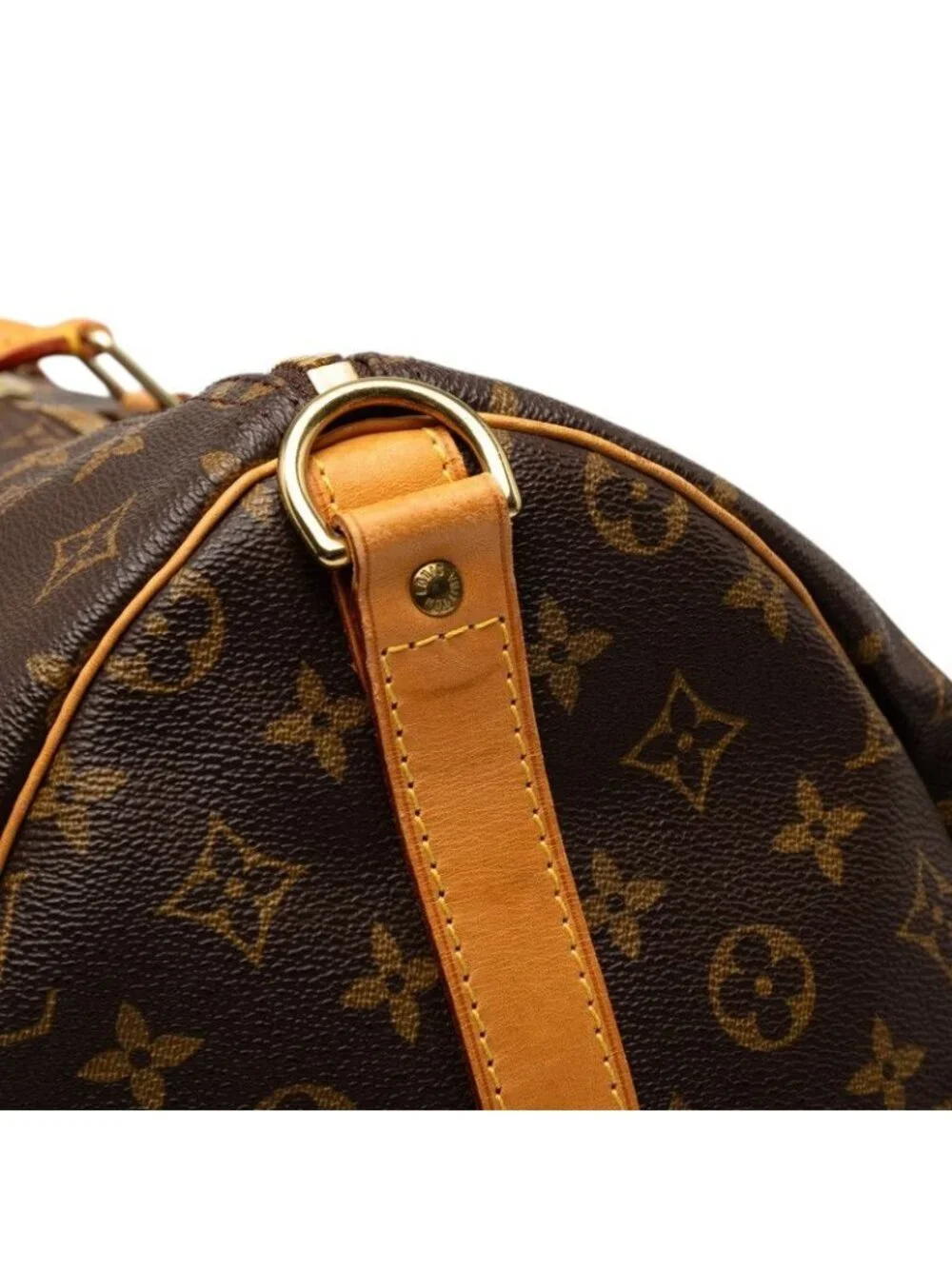 Louis Vuitton Monogram Keepall Bandouliere 50 Boston Bag 2-Way Brown Leather
