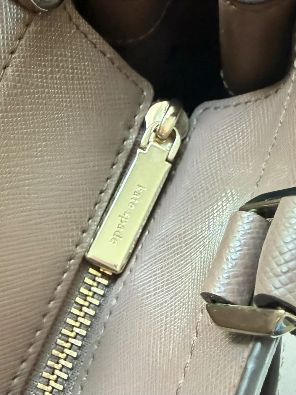 Kate Spade New York Staci Satchel Women Saffiano Leather Mauve Handbag Bag
