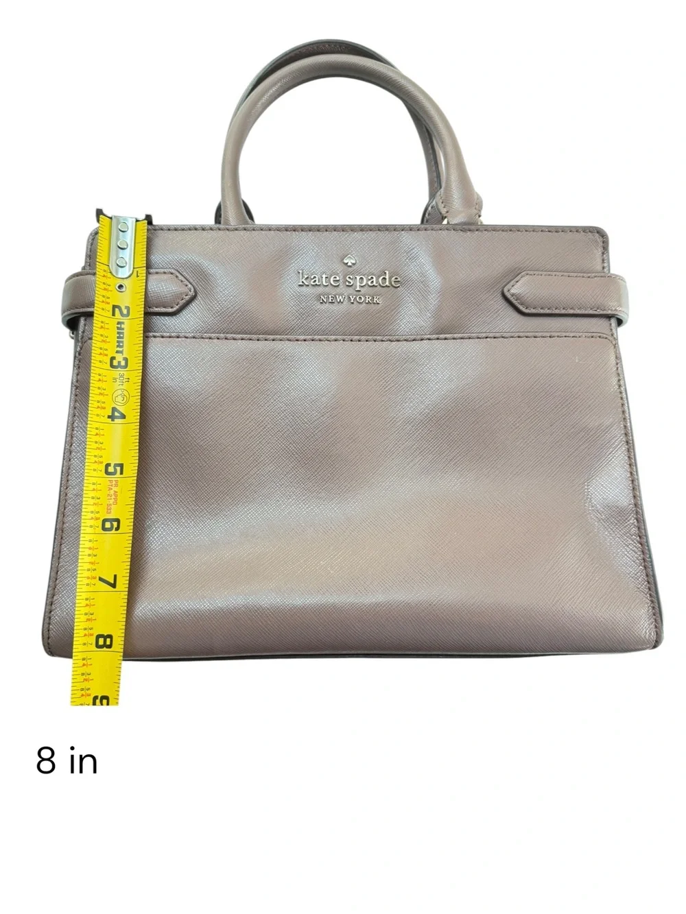Kate Spade New York Staci Satchel Women Saffiano Leather Mauve Handbag Bag