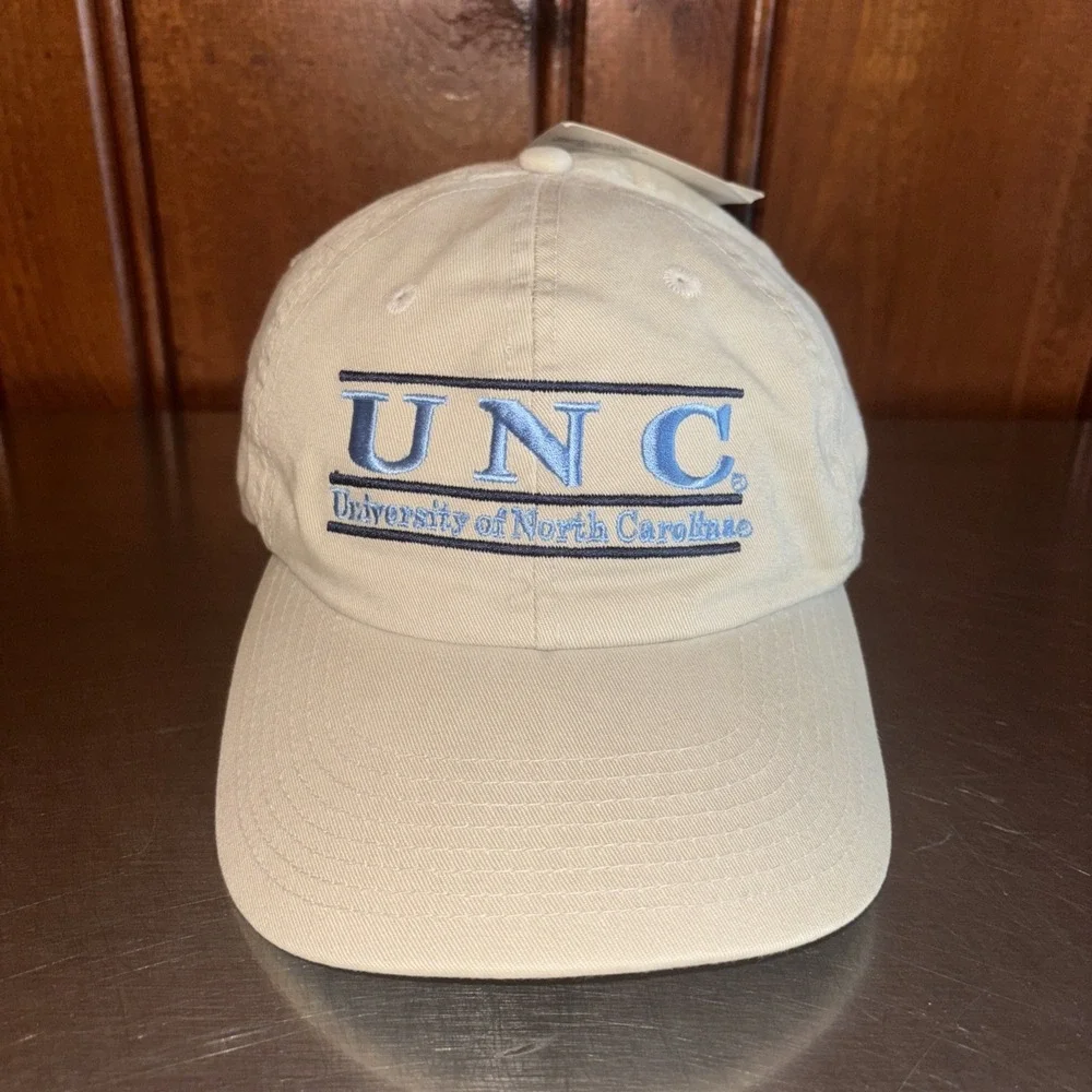 NWT‎ North Carolina Tarheels Dad Hat Cap Tan The Game Split Bar UNC 90s Vintage