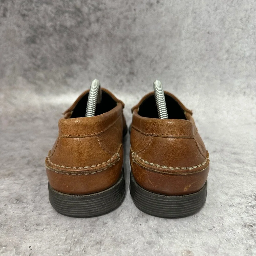 Sperry Tremont Woven Loafers Mens 10.5 Brown Leather Slip On Shoes 0717736