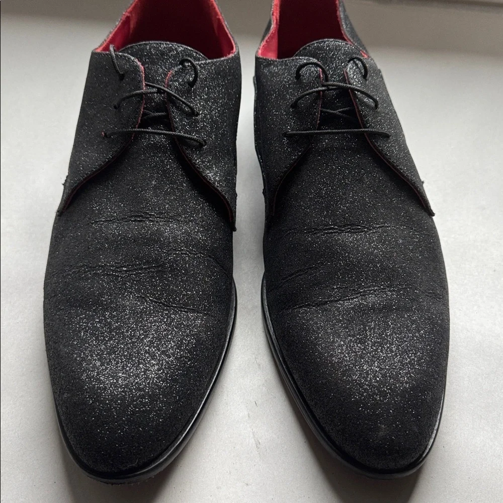 Hugo Boss Men's 9.5 Appeal Glitter Derby Oxford shoes Dressy Party Luxury Flashy