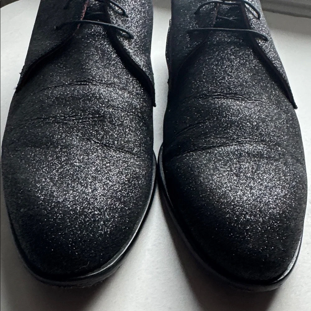 Hugo Boss Men's 9.5 Appeal Glitter Derby Oxford shoes Dressy Party Luxury Flashy