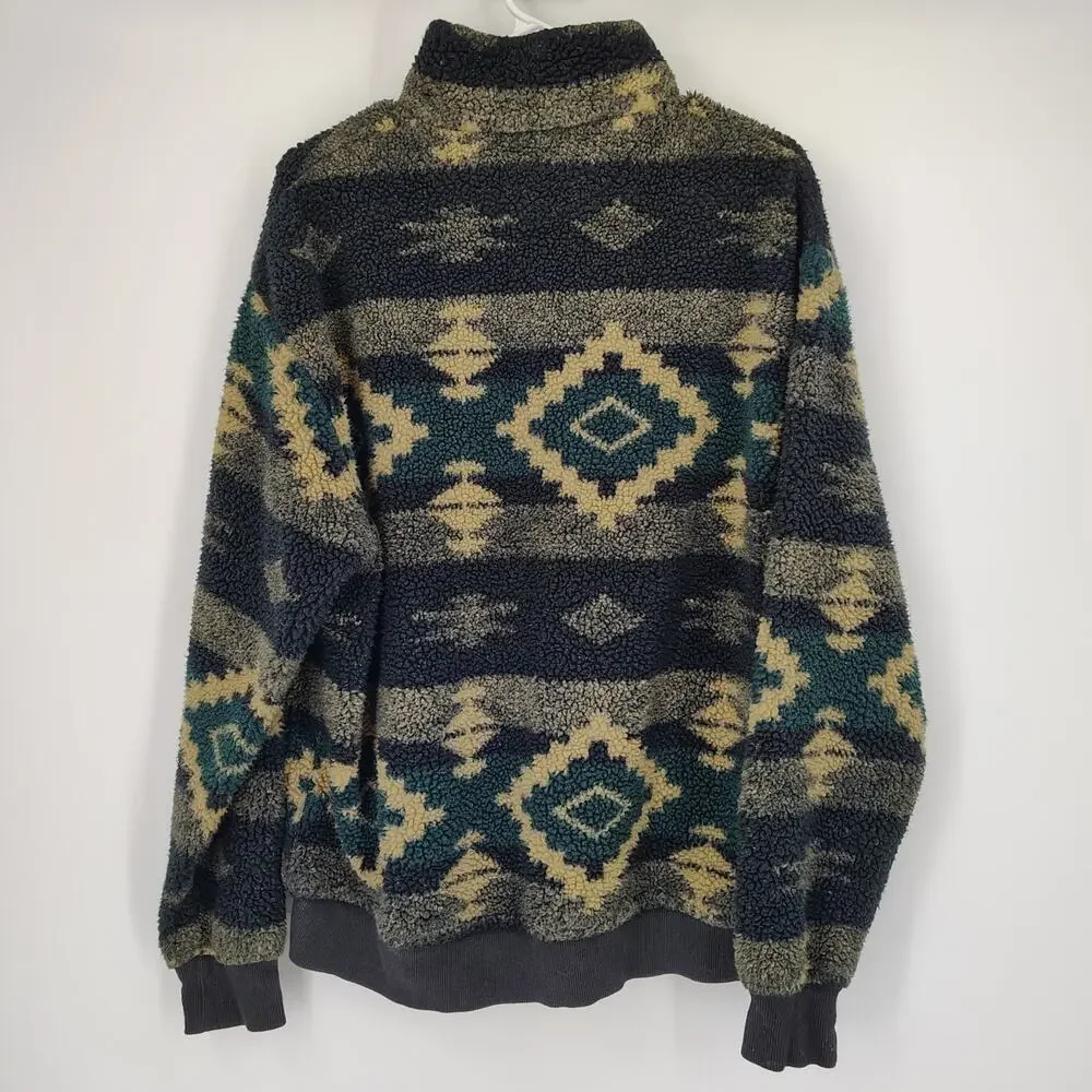 Vintage Polo Ralph Lauren Sweater Aztec Southwestern Sherpa Fleece Pullover L
