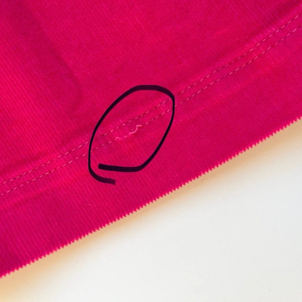 J CREW Crewcuts Skirt Girls Corduroy Button Front Size 7 Bright Pink